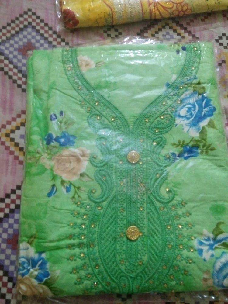 Green Embroidered Salwar Kameez