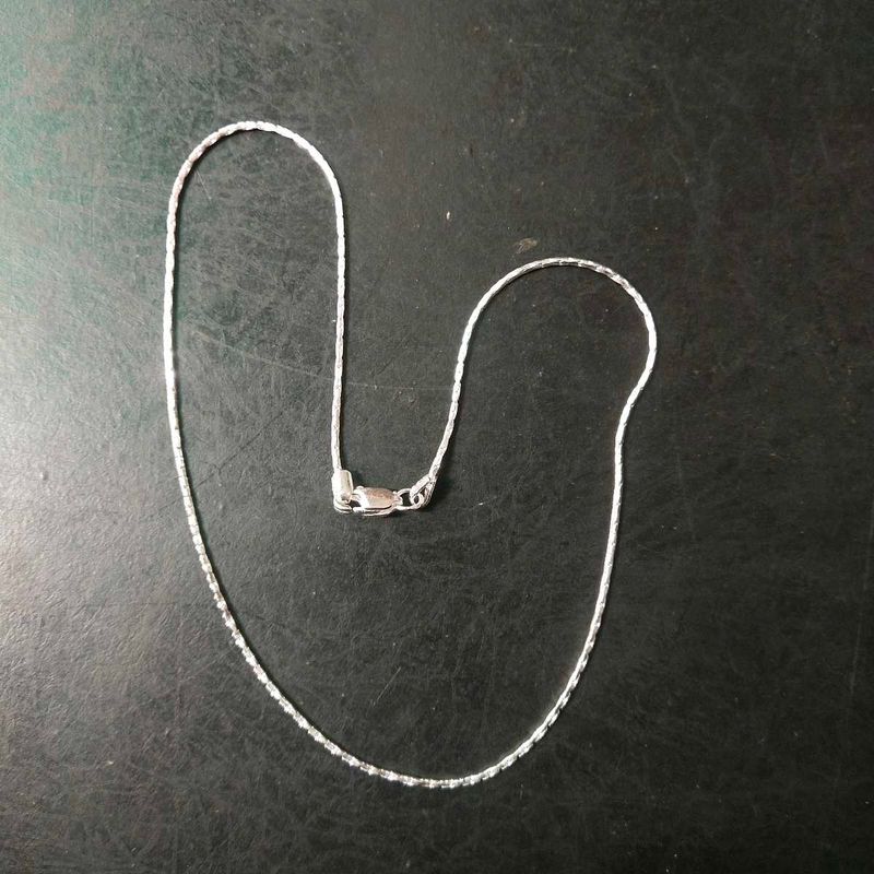 pure Silver Thin  Snack Chain 16inch
