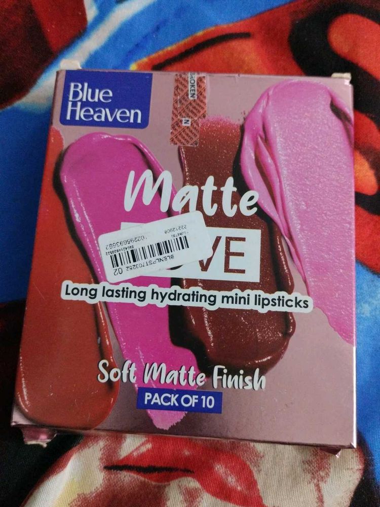 Blue Heaven Matte Lipsticks - 10 Pack