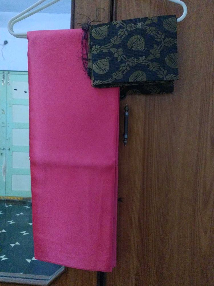 Pink Saree with Blouse Piece