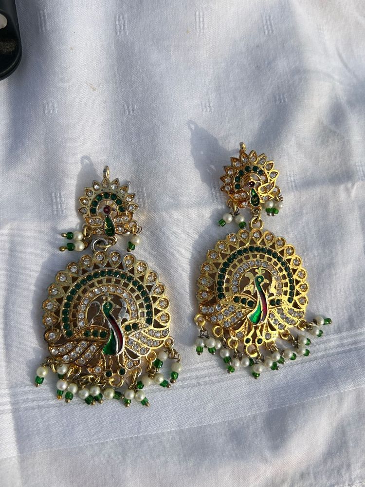 Peacock Drop Earrings