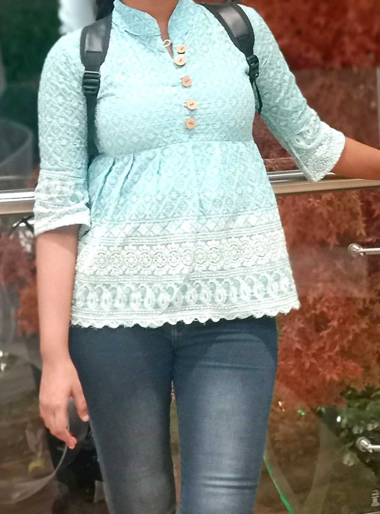 Light Blue Top For Women