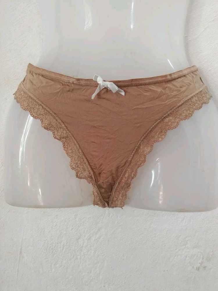 Lace Trim Panties with Bow