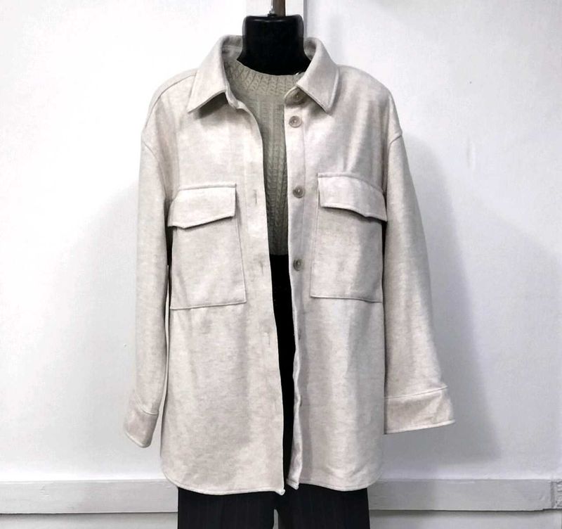 Beige Shacket