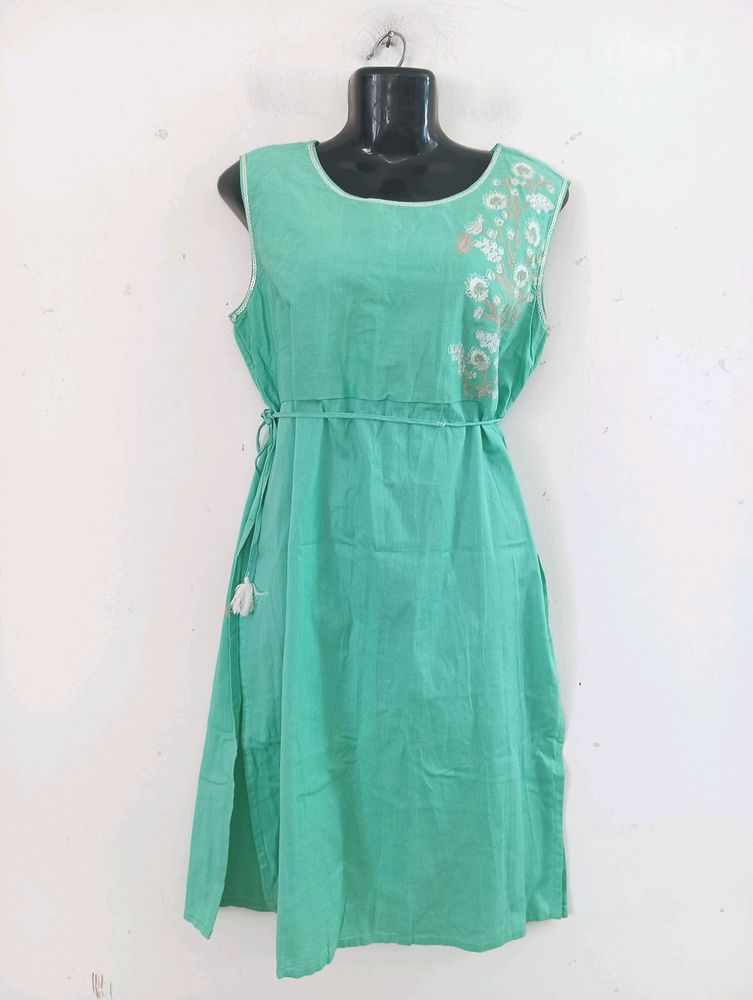 Aurelia Green Kurti With Duppata ( Women)