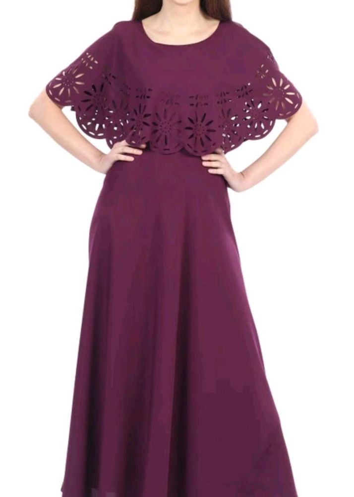 new Elegant Purple Maxi Dress