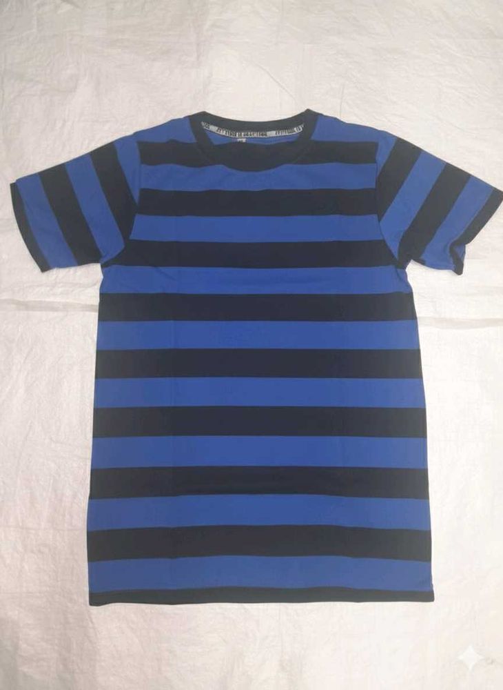 Striped Bluemedium(M) size T-Shirt
