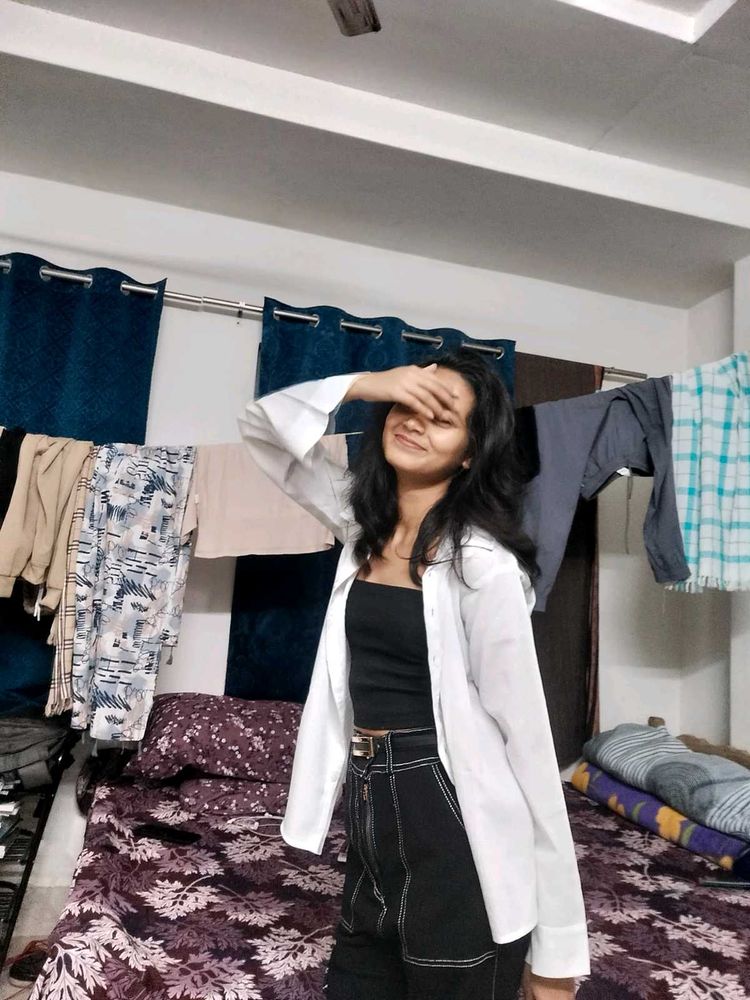 Oversized White Shirt - Trendy Layering