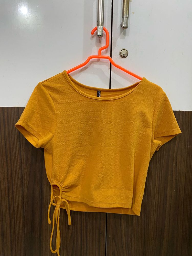 Mustard Crop Top