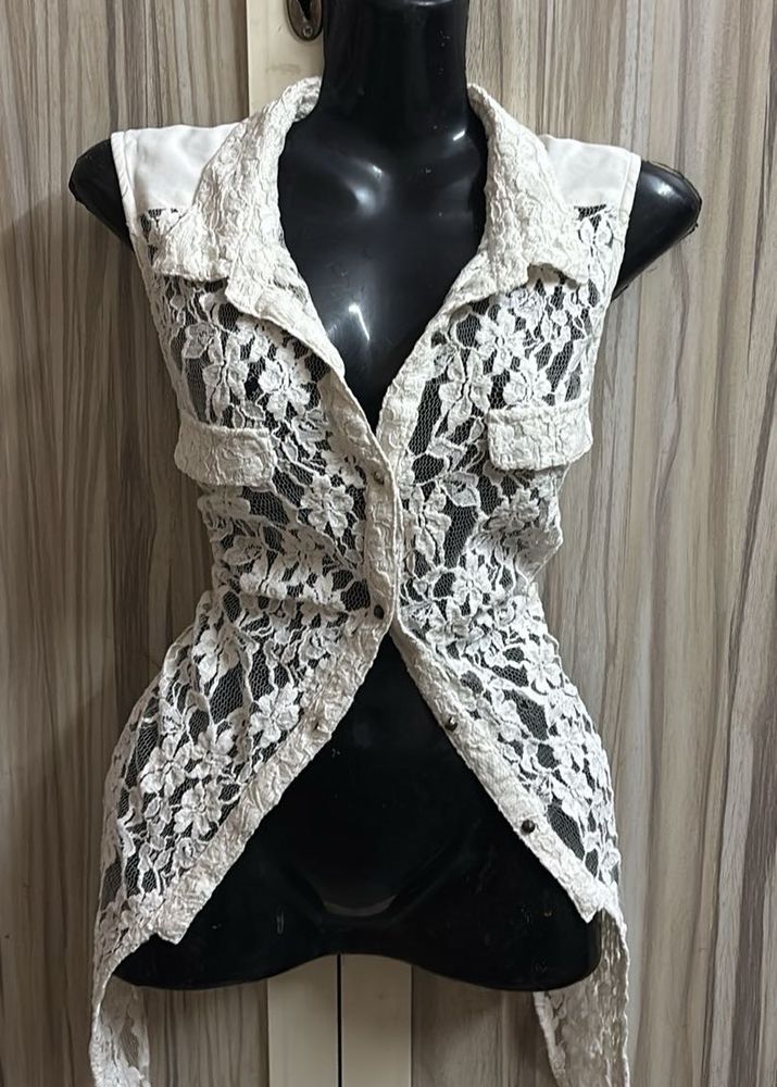 ⭕️B3G1⭕️ + 30 % Off On Combo❗️ Lace Shirt Cardigan