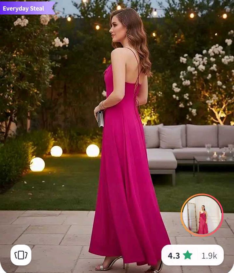 Elegant Pink Maxi Dress