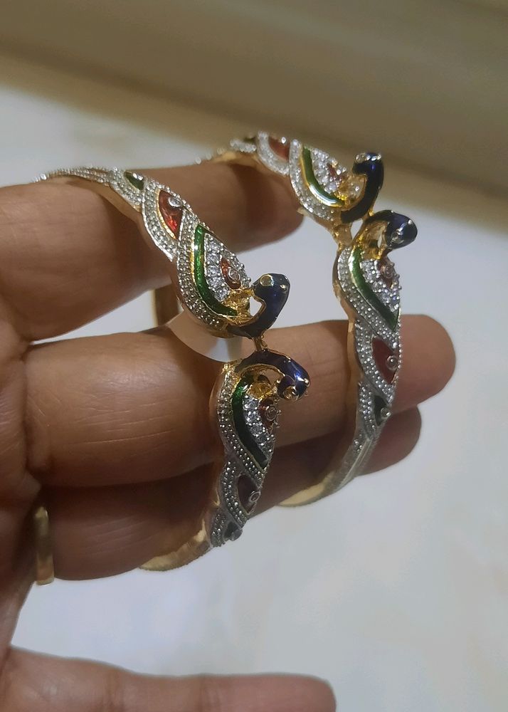 Peacock Bangles Set Of 2