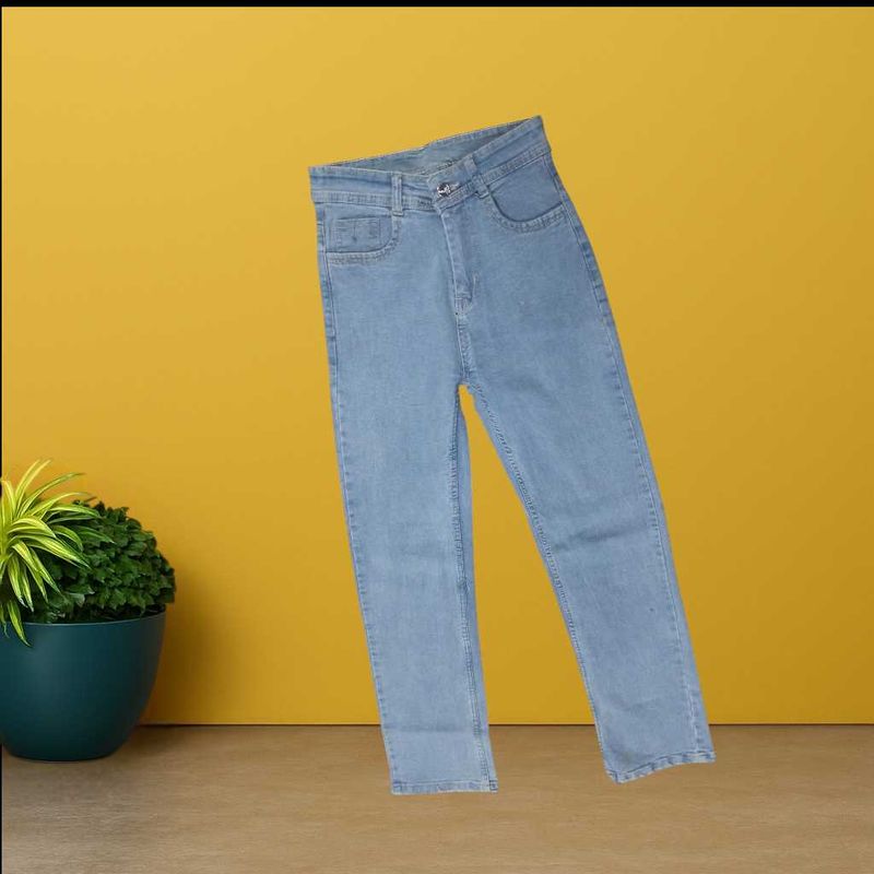 women blue straight jeans size 26 (O-74)