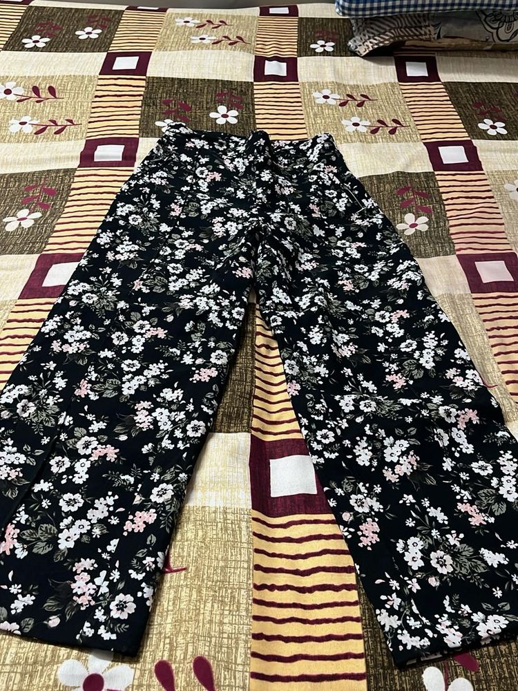 Floral Wide Leg Pants