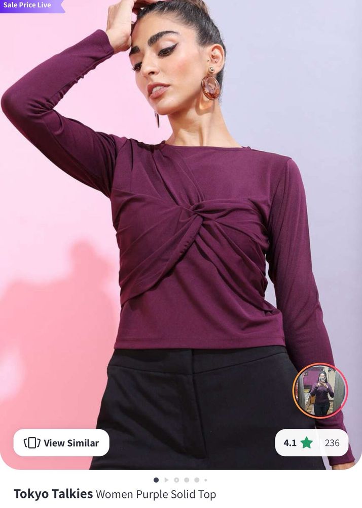 Purple Knotted Top