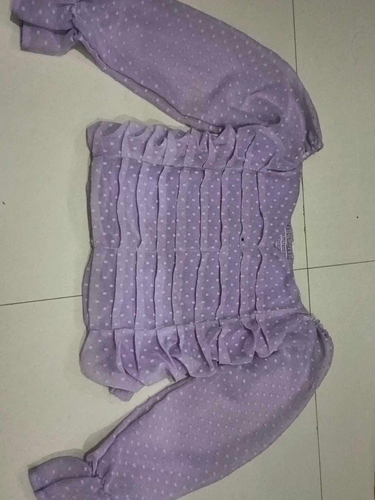 Lavender Crop Top For Women