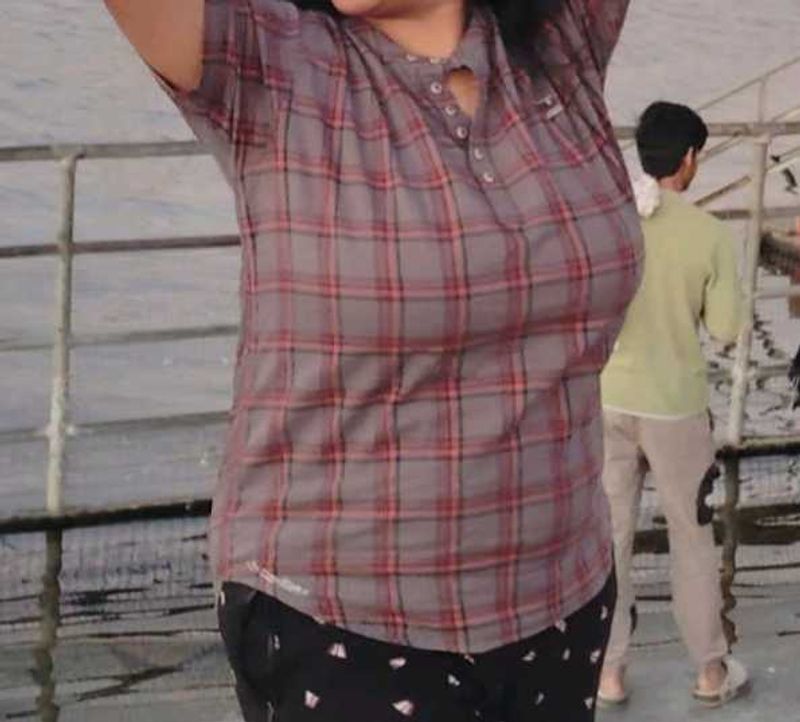 Plaid Button-Up Shirt