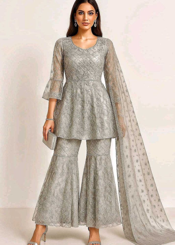 festive corset kurta sharara set