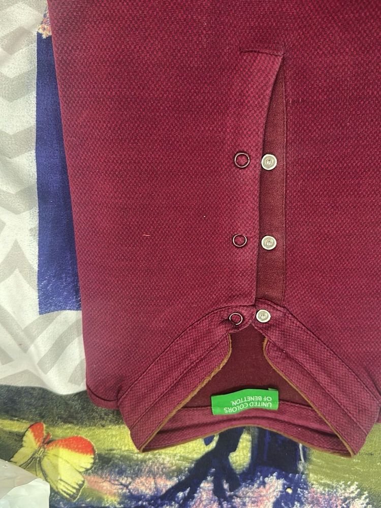 Burgundy Benetton Shirt