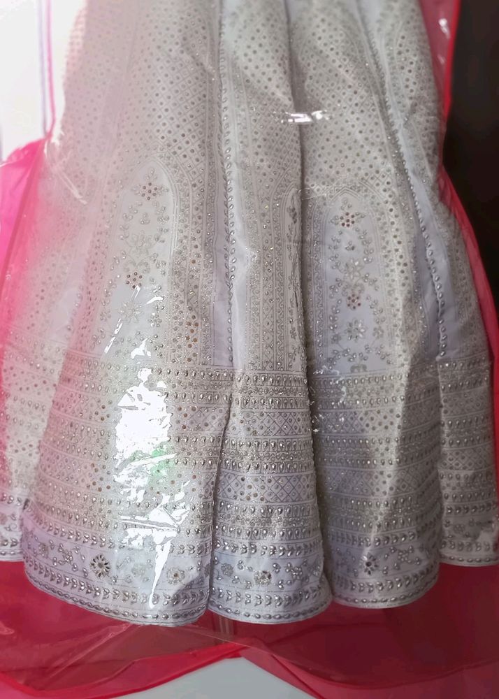Moon White Bridal Ball Lengha ❤️❤️