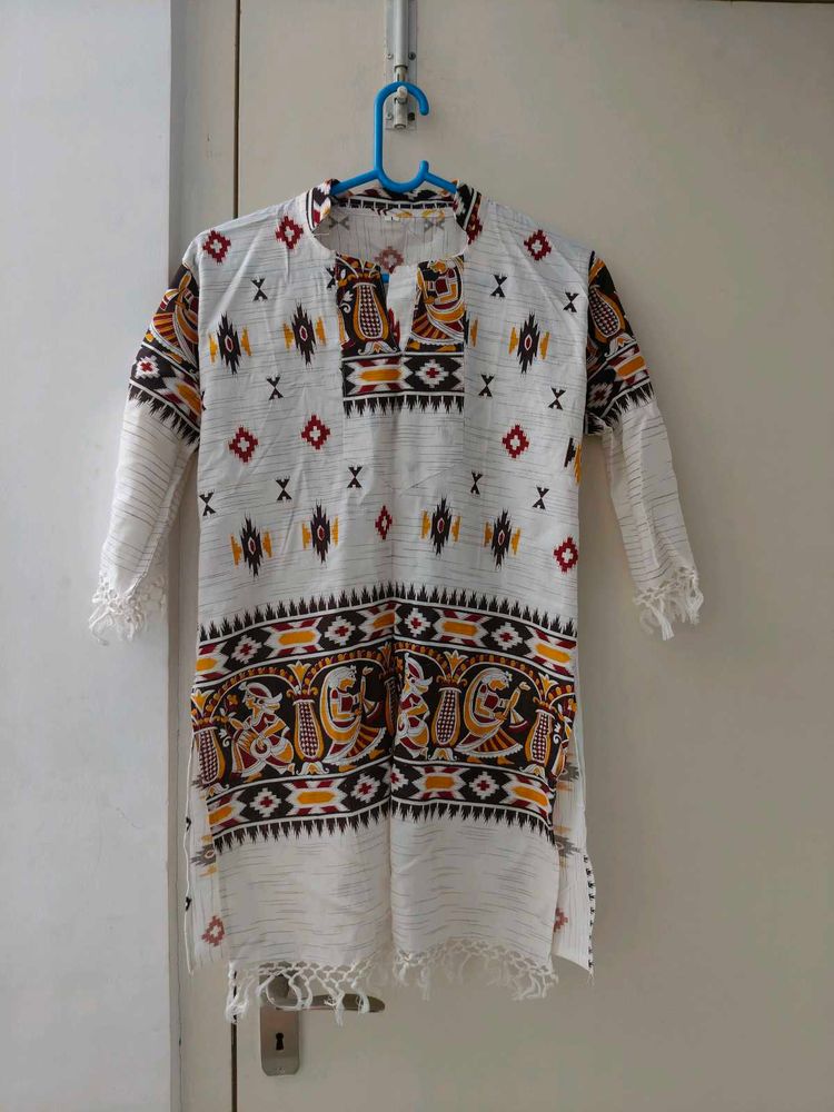 White Cotton Kurti Never Worn