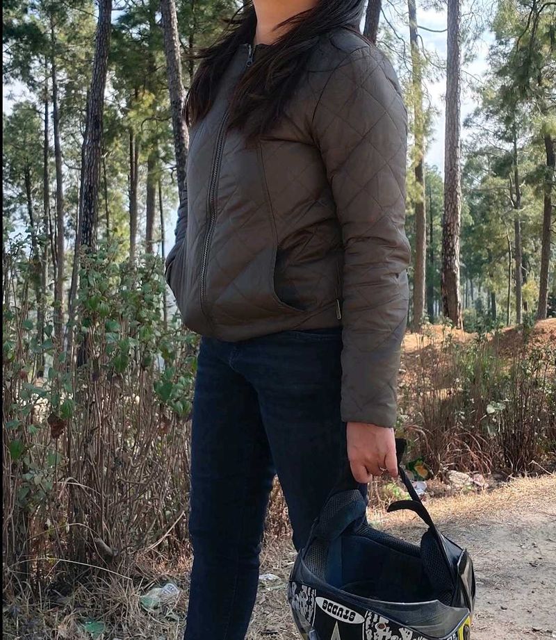 Roadster Quilted Olive Jacket- woman