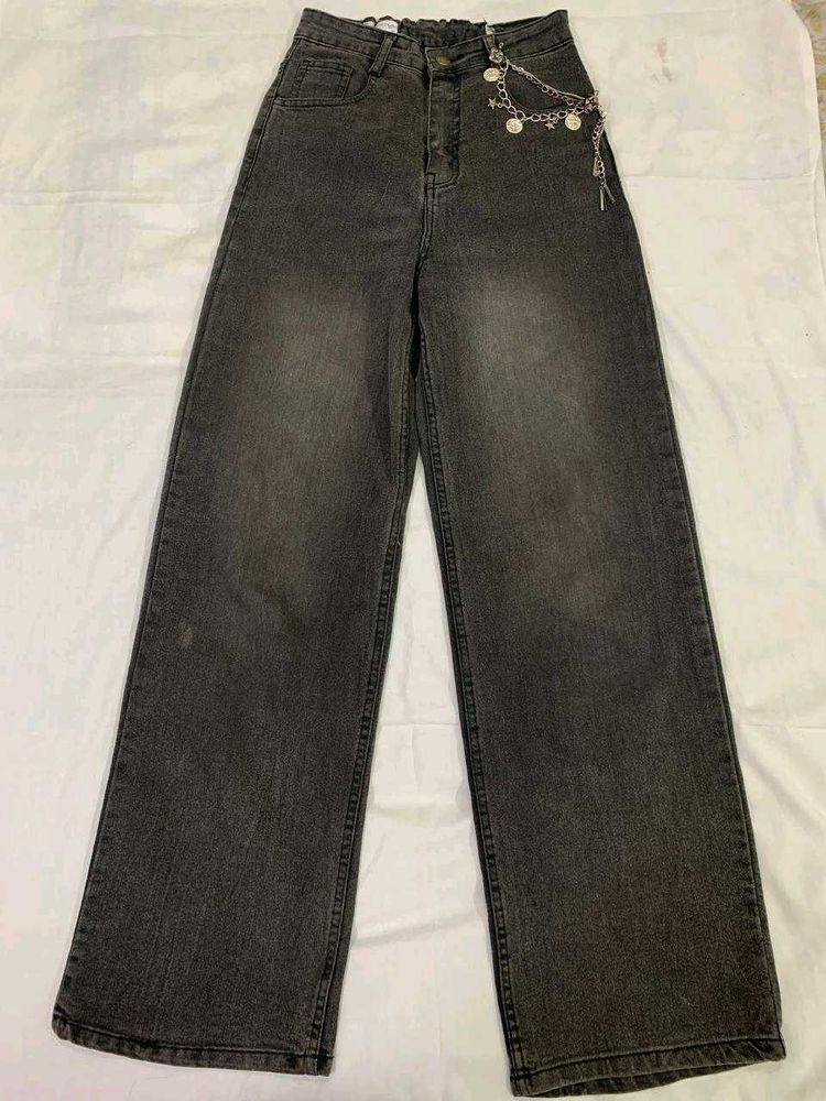 goth Wide Leg Jeans 🌚⛓️🕸️