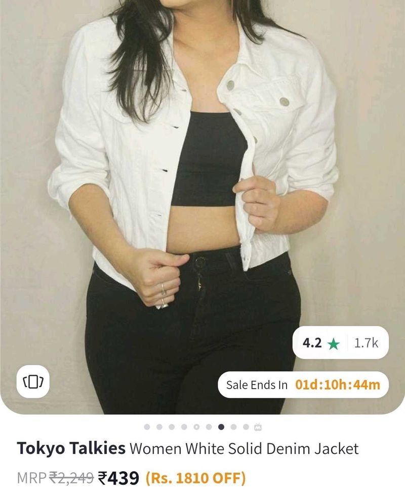 Branded White Jean Over Coat.. 🧥
