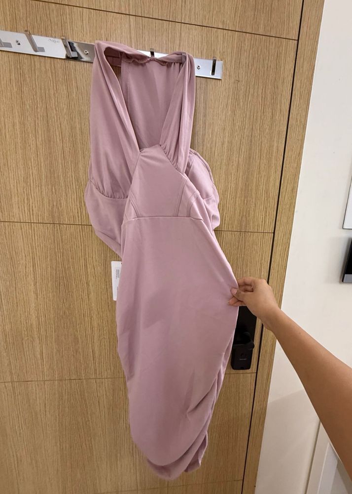 Pink Halter Mini Dress