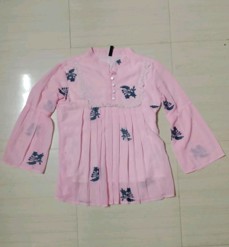 Tops &amp; Tunics | . Party Wear Pink top. with a embr