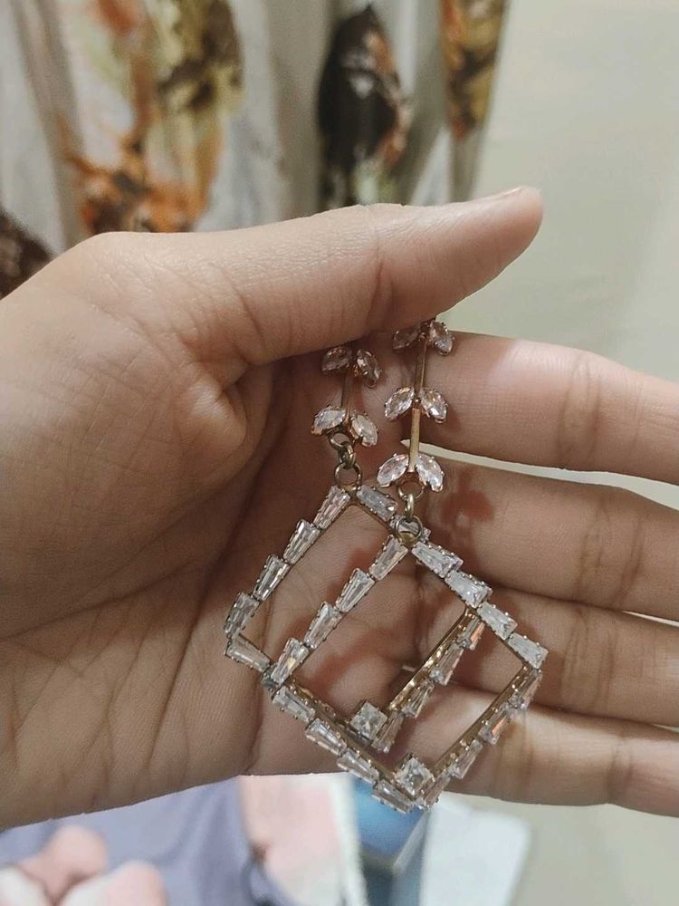 Elegant Diamond Drop Earrings