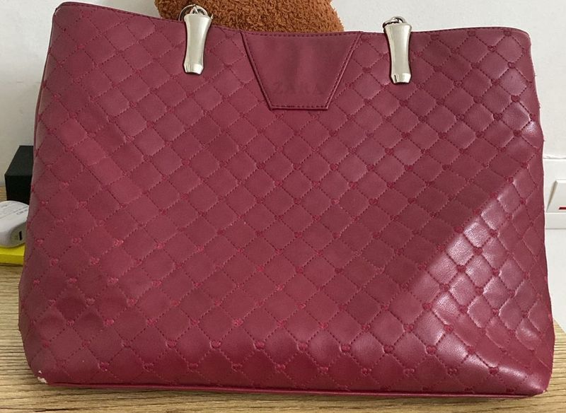 zara dark red women shoulder bag