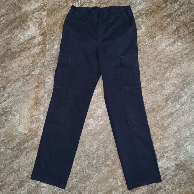 Kyungdo Navy Blue 6 Pocket Pants (Unisex)