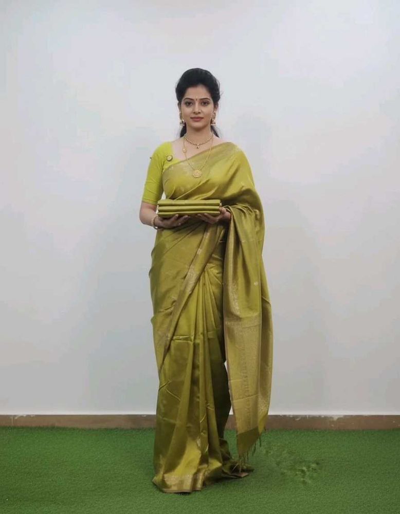 Elegant Olive Green Saree