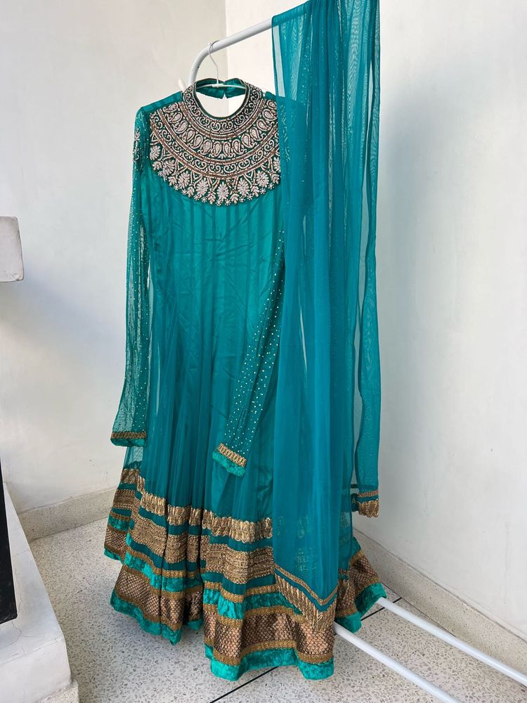 Elegant Teal Anarkali Suit