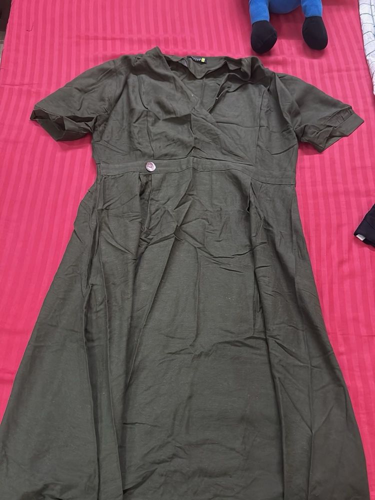 Olive Green Dress