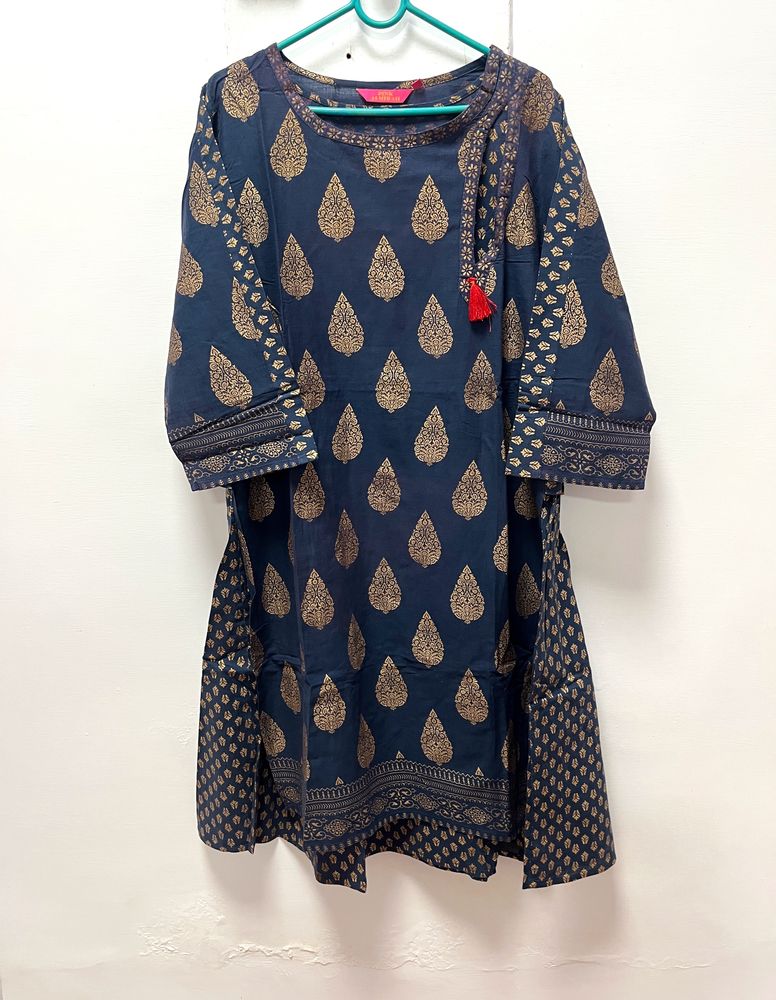 Blue Anarkali Type Aline Kurta💙🦋🔵🚎