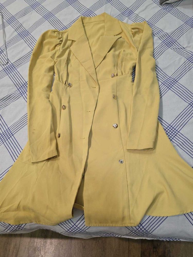 Yellow Blazer Dress