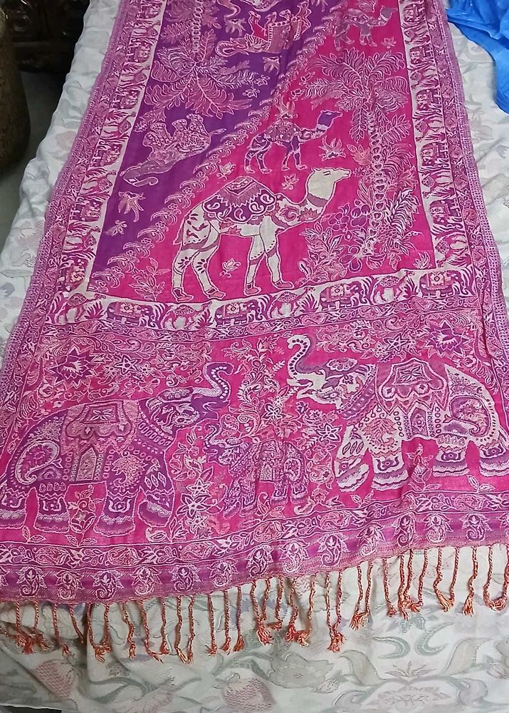 Pink Elephant &amp; Camel Scarf