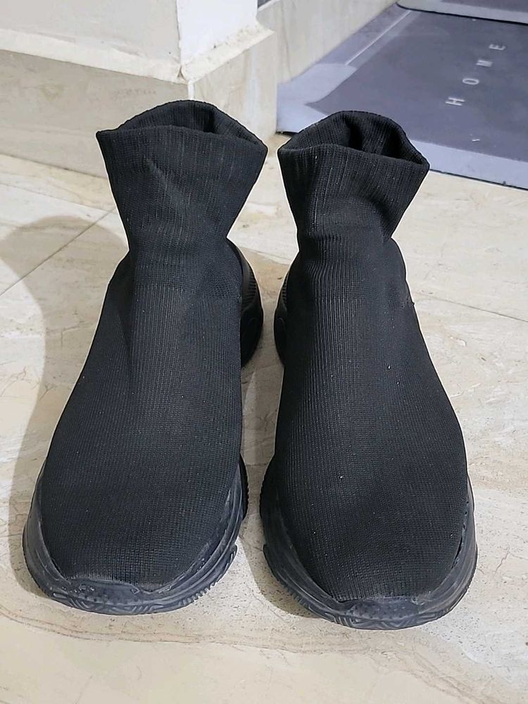 Black Sock-Style Sneakers