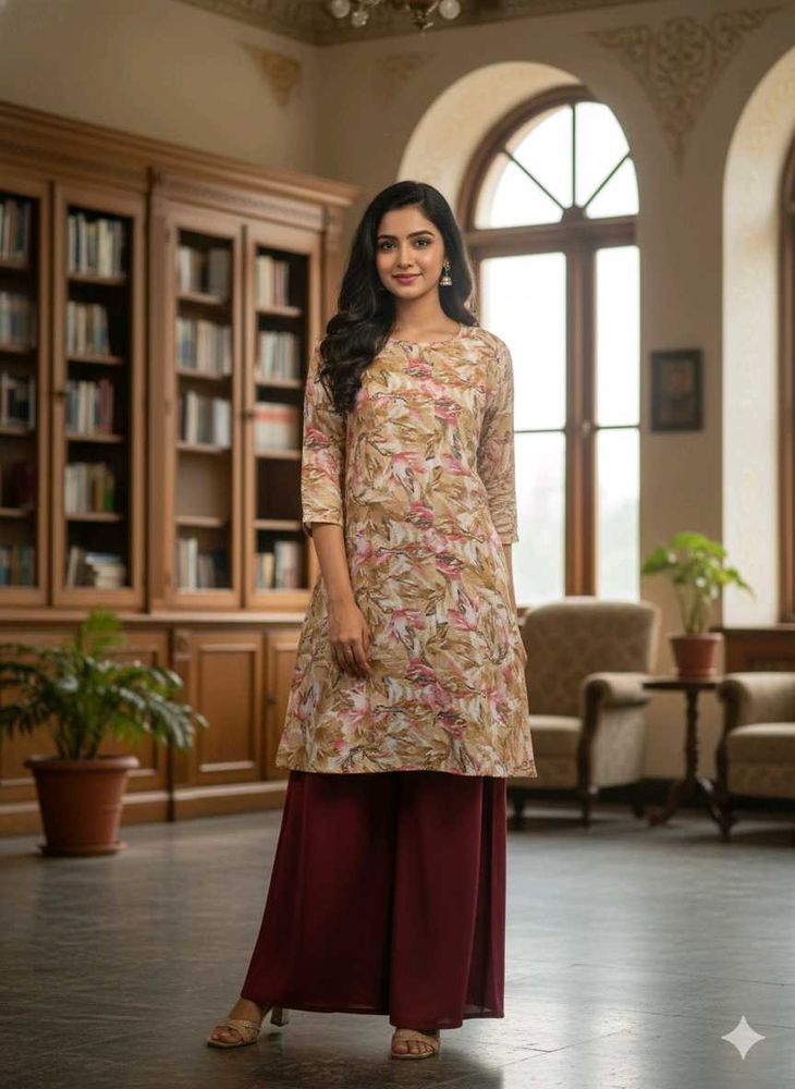 Floral Print Kurta Set