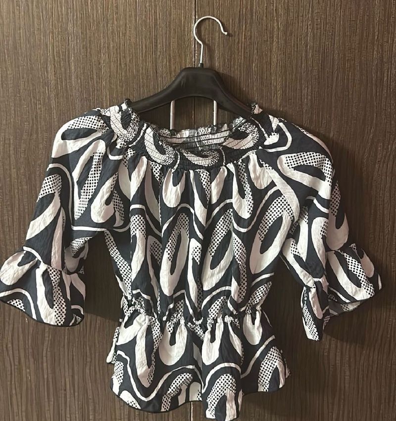 Abstract Print Blouse