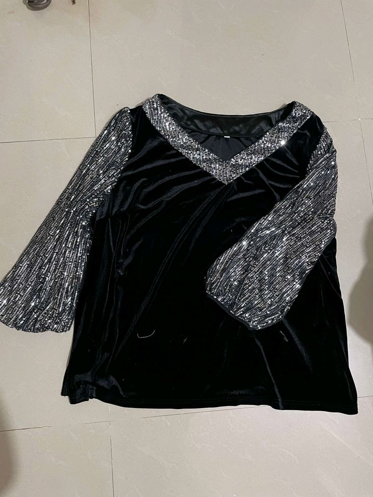 Sequence Balloon Sleeve Top