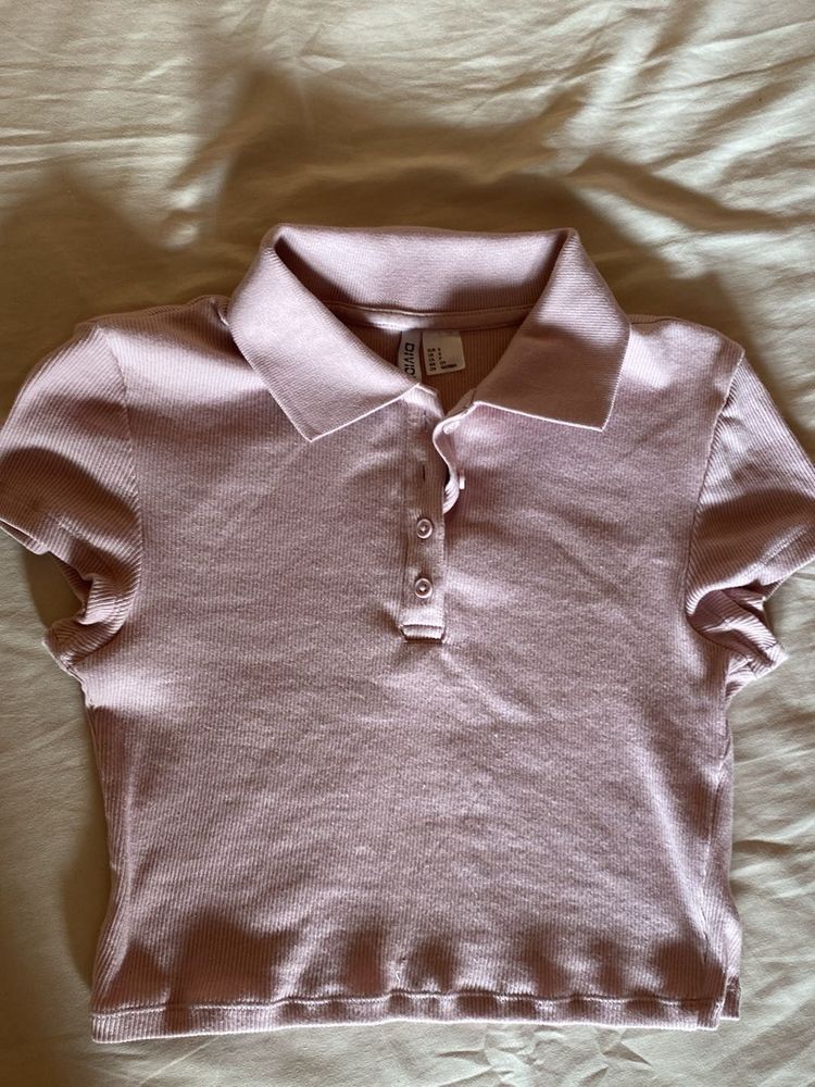 Cute Pink Polo Top
