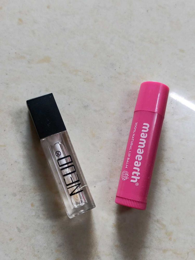 Mamaearth lipbalm and NEUD Lipgloss combo