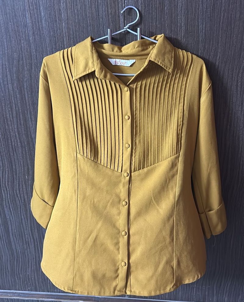 Vintage Mustard Button-Down