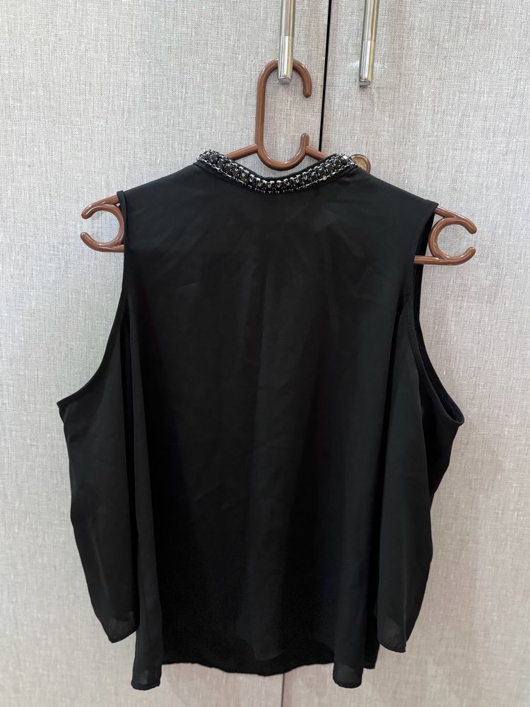 High Neck Black Top