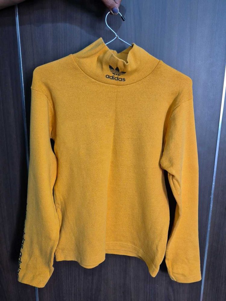 Adidas Mustard Turtleneck Top