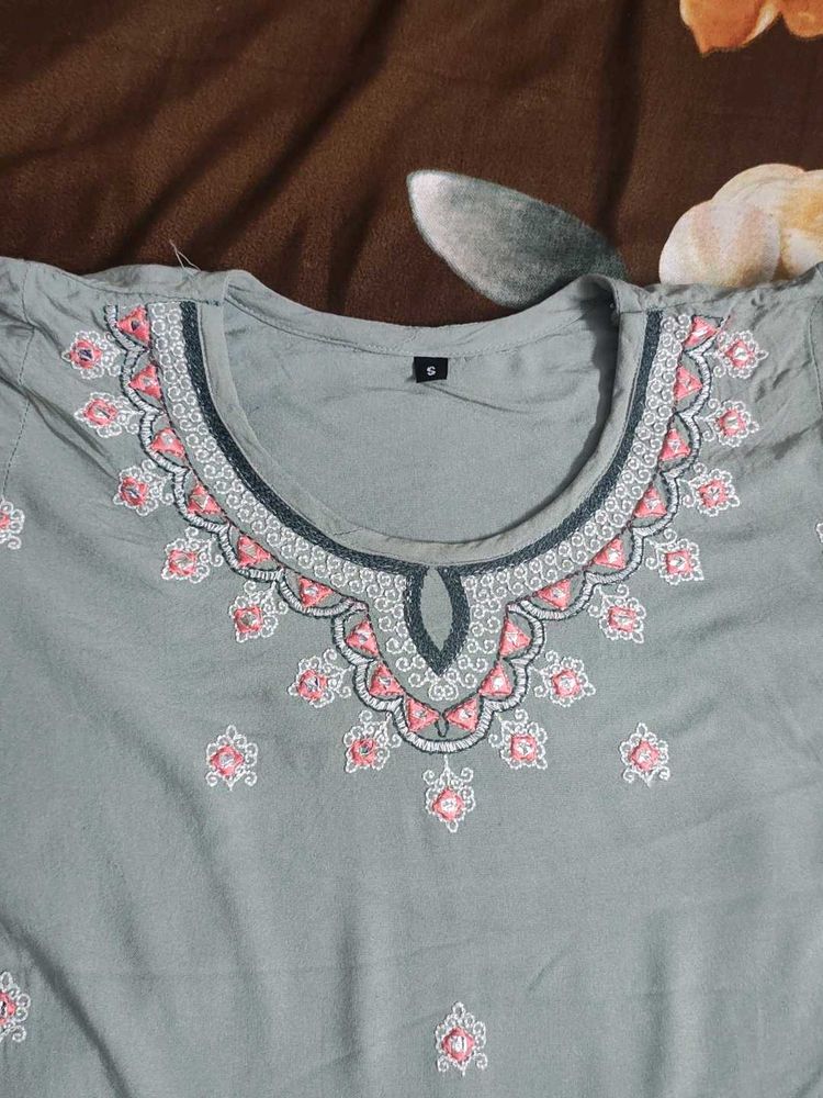 Grey Colour Kurta In Nice Condition