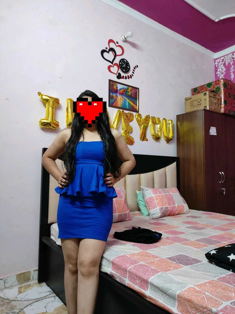 Zara Blue Peplum Style Dress
